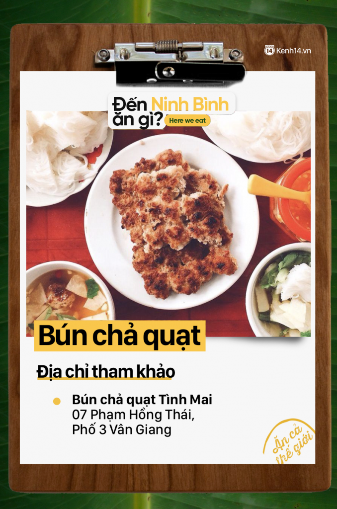 Bún chả quạt – món ăn ngon Ninh Bình