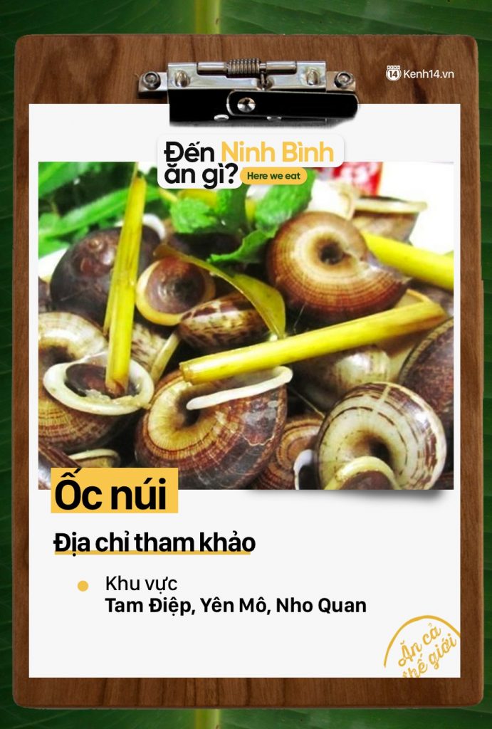 Ốc núi – món ăn ngon Ninh Bình
