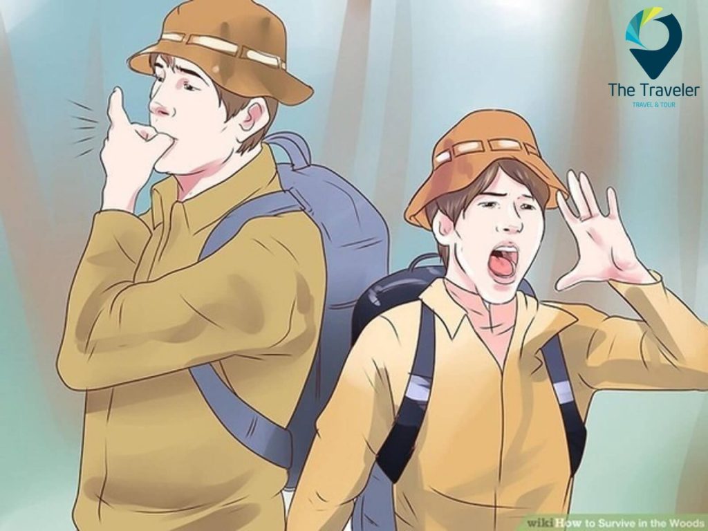 Phát tiếng động lớn thu hút sự chú ý khi lạc rừng